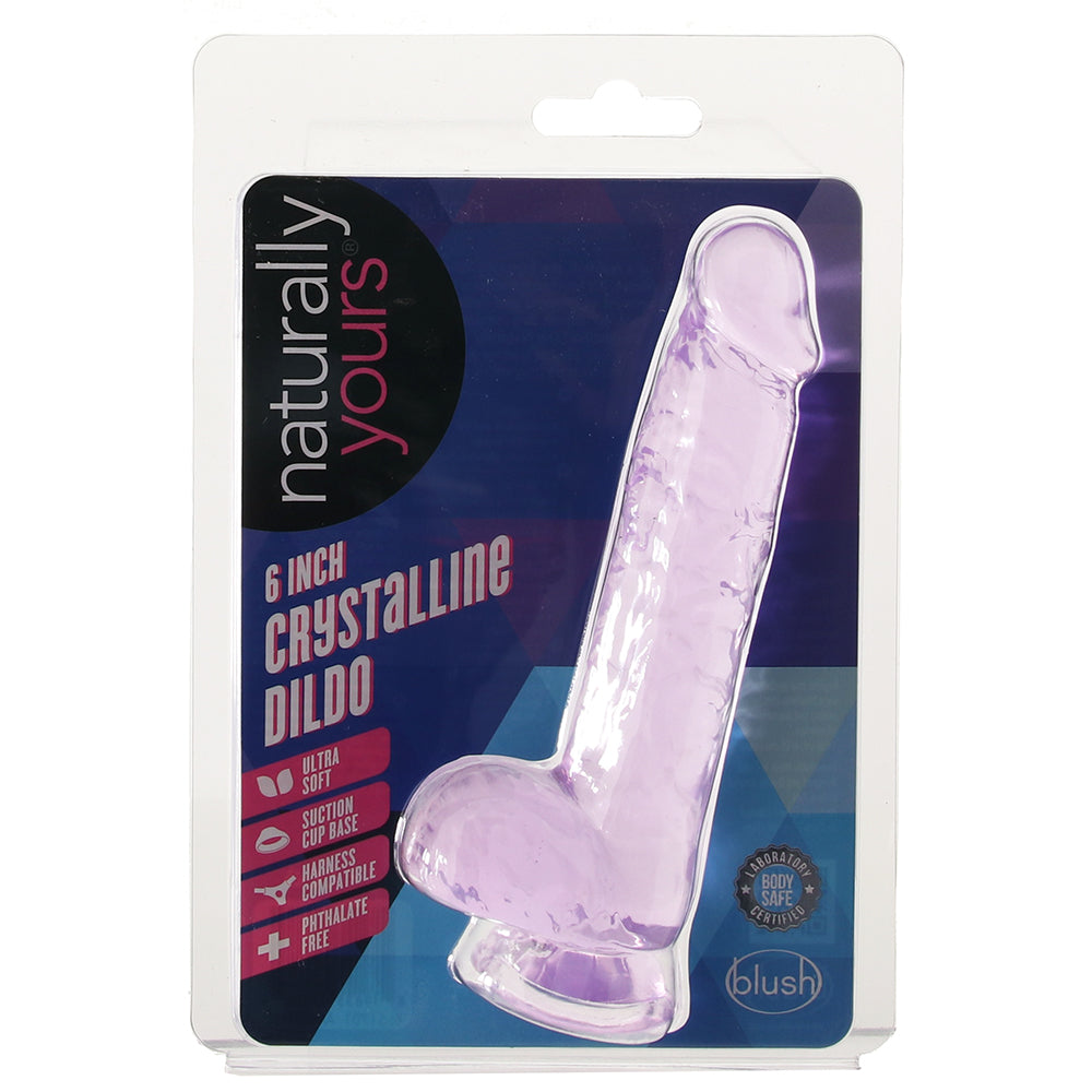 Naturally Yours 6 Inch Crystalline Dildo in Amethyst