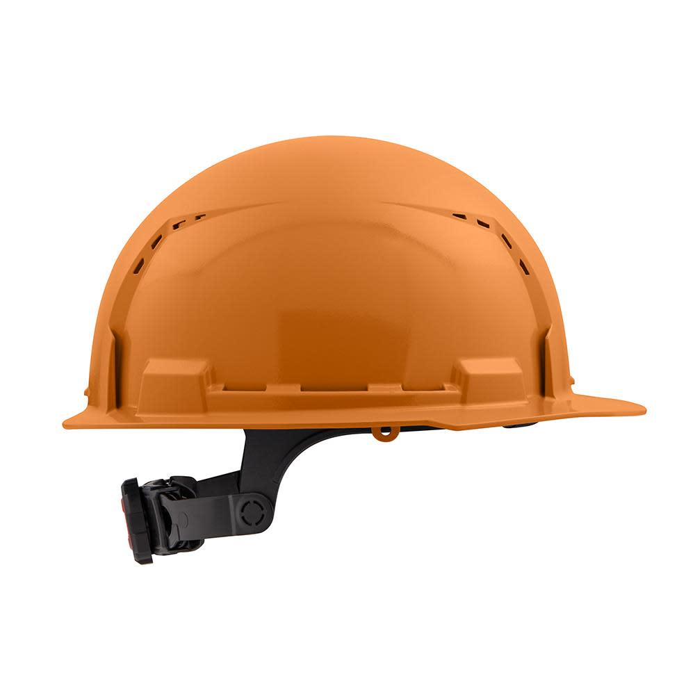 Milwaukee Orange Front Brim Vented Hard Hat with 6pt Ratcheting Suspension Type 1 Class C