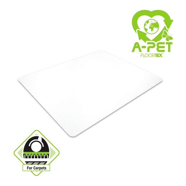 Apet Rectangular Chair Mat For Low standard Pile Carpet Clear Floortex