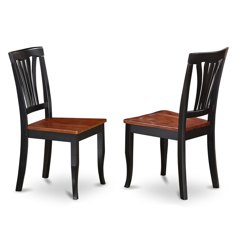 East West Furniture Dining Table Set  a Rectangle Dining Room Table and Kitchen Chairs  Black   Cherry (Pieces   Seat Options)