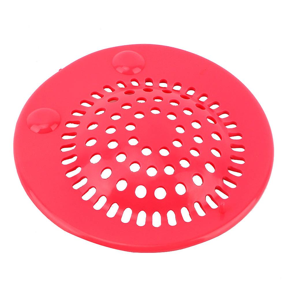 5pcs Bathroom Kitchen Silicone Floor Drain Covers Filter Sink Strainer (rose Red)