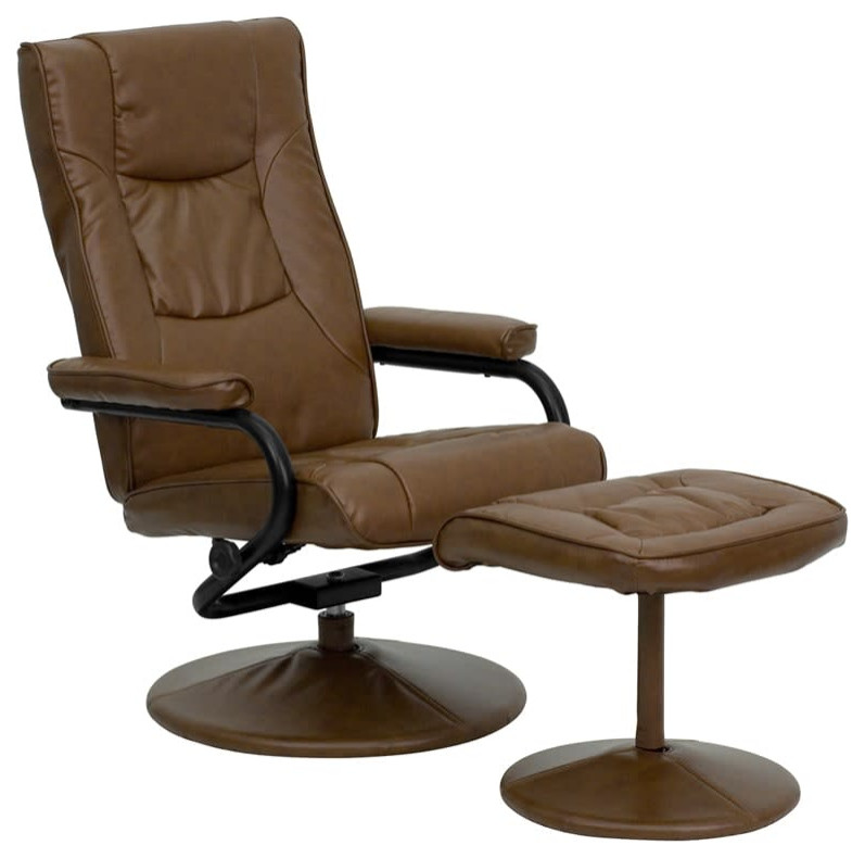 Roseto FFIF79918 37 1/2 Inch Tall Metal Framed LeatherSoft   Recliner Chairs   by Buildcom  Houzz