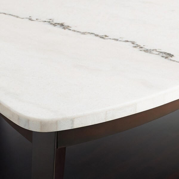 Falicity White Marble Top End Table by Greyson living