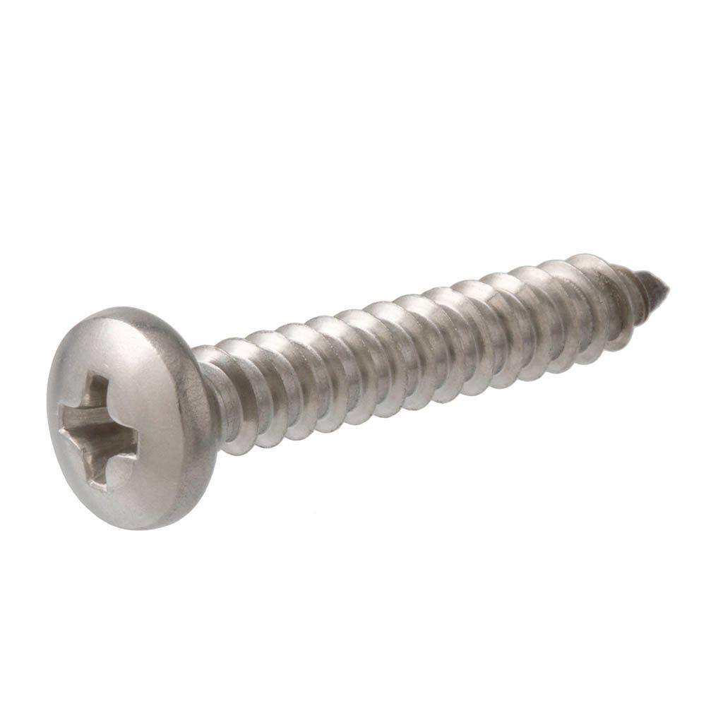 Everbilt #8 x 12 in. Phillips Pan-Head Sheet Metal Screws (50-Pack) 34452