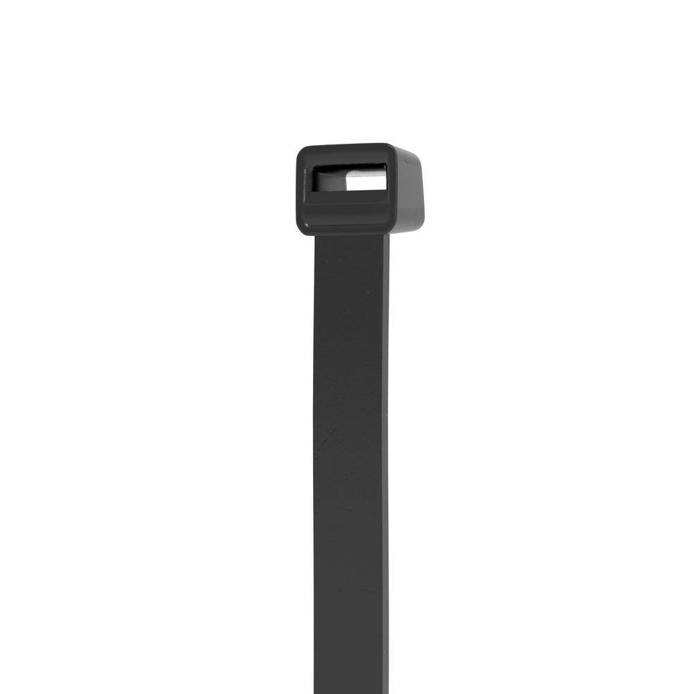 Commercial Electric 11 in. Double Locking Cable Tie Black (100-Pack) XLS-11-75-0C