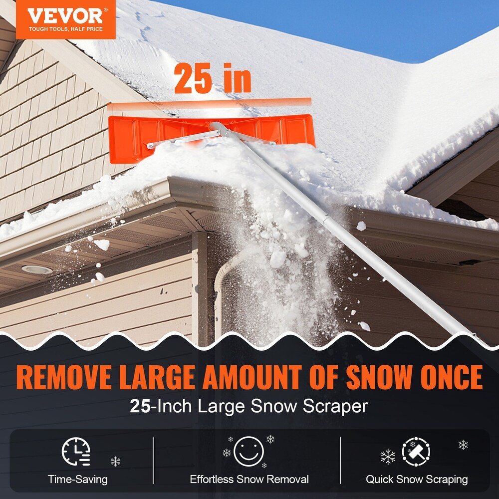 VEVOR Snow Roof Rake for House Roof  Car Snow  Wet Leaves