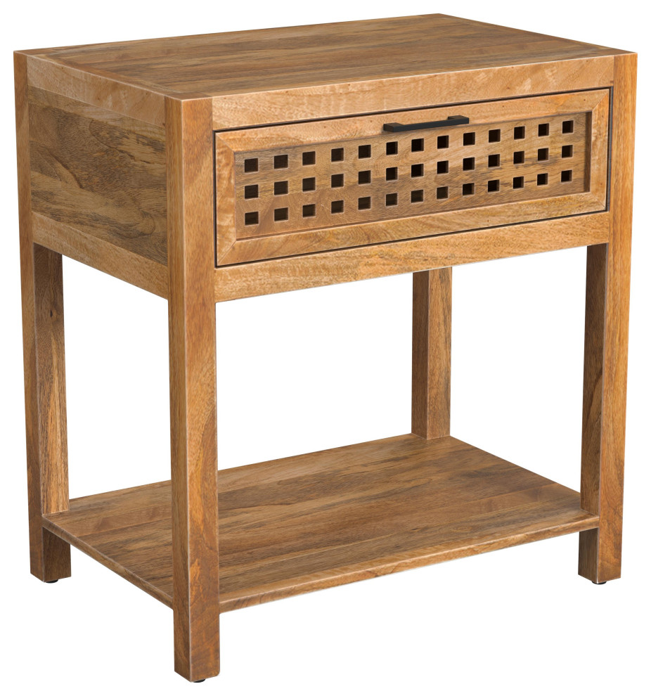 Natural Wood Chairsidе End Tablе  Boho Stylе   Transitional   Side Tables And End Tables   by Sideboards and Things  Houzz