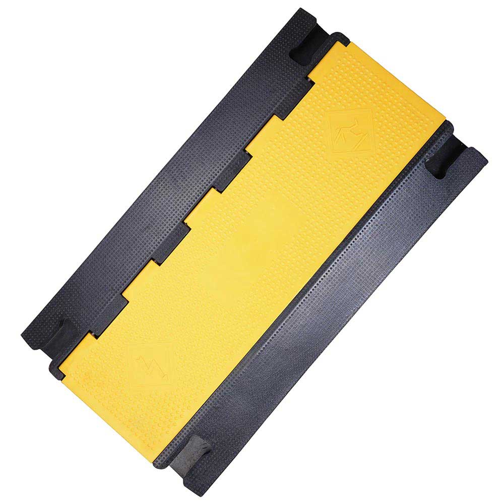 Yescom Cable Ramp Protector Rubber Cable Cover 4 Channel