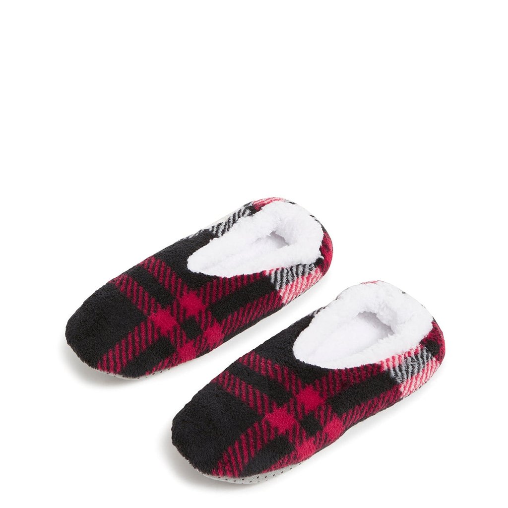 Vera Bradley  Cozy Life Shimmer Slippers in Fireplace Plaid