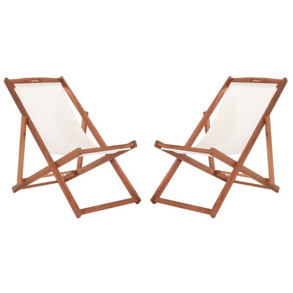 SAFAVIEH Outdoor Living Loren Foldable Sling Chair (Set of 2)