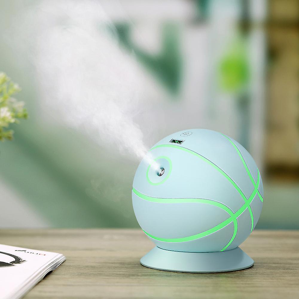 Ys  Silent Bedroom With Night Light Humidifier， Usb Basketball Ultrasonic Air Atomizer， Mini Office Desktop1pcs-white