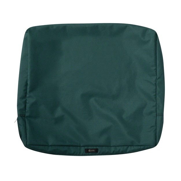 X 20 quot X 3 quot Ravenna Water resistant Patio Back Cushion Slip Cover Mallard Green Classic Accessories