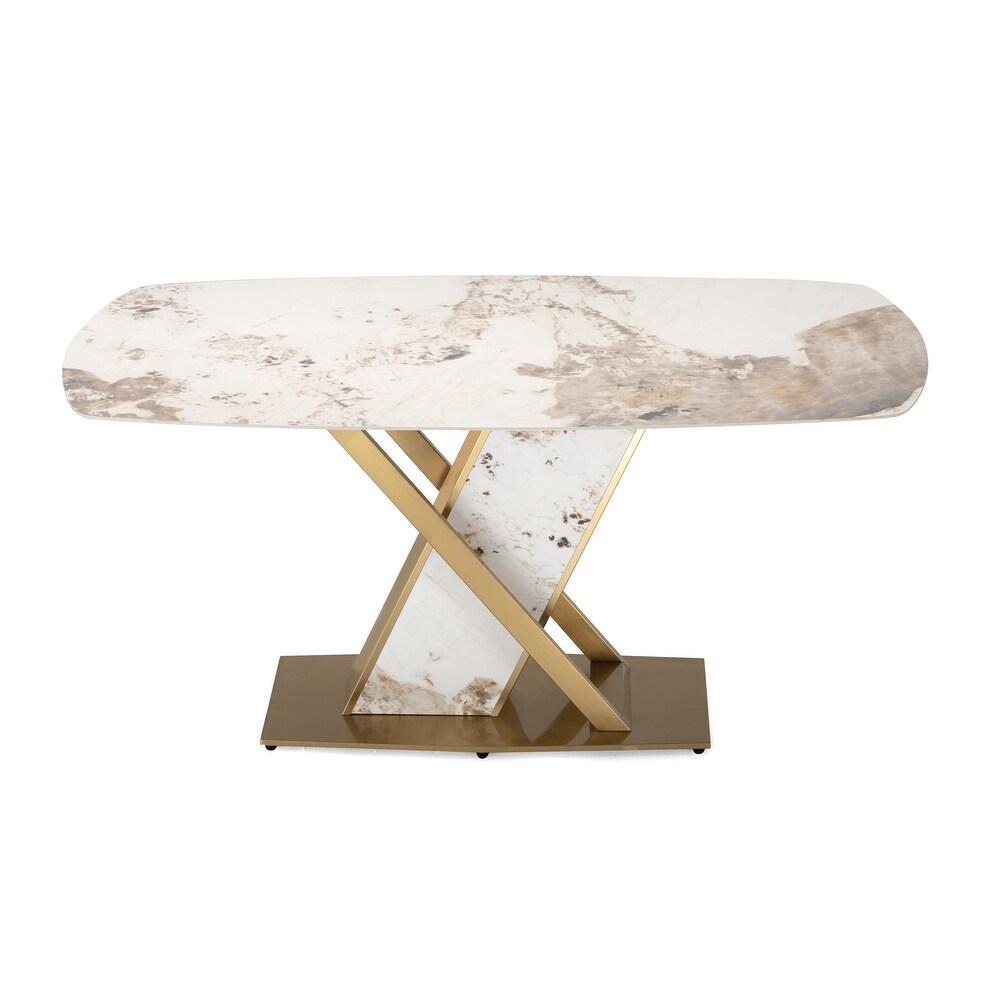 Special Base Modern Brilliant Sintered Stone Dining Table