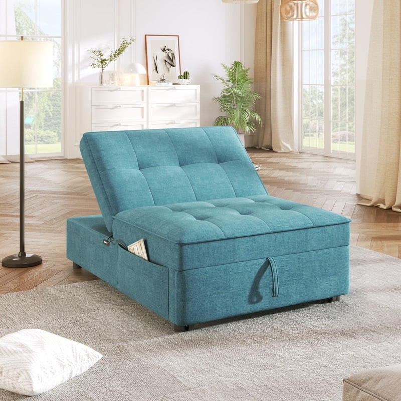 Multi Function Folding Sofa Bed 4 in 1 Sofa Bed with Storage Pocket and USB Port