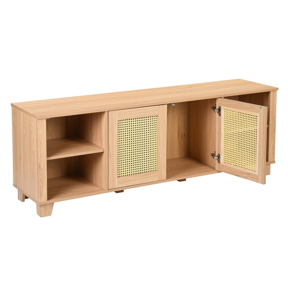 Rattan TV Stand for TV up to 70\