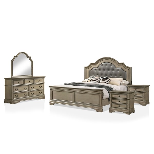 Aalia Transitional Grey 5-Piece Bedroom Set by Furniture of America - - 36593987