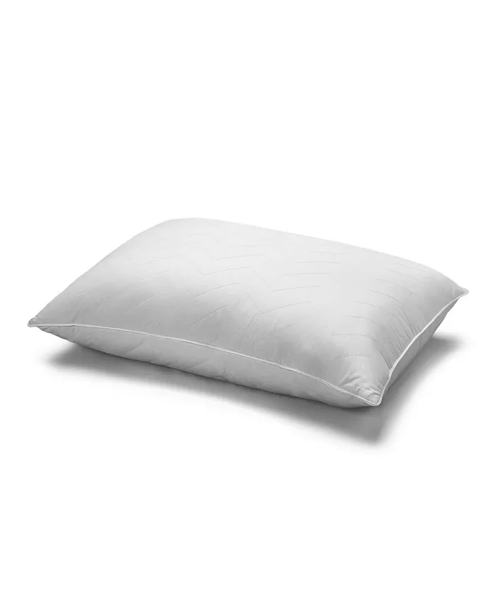 Ella Jayne Soft Plush 100% Cotton Quilted Chevron Gel Fiber Stomach Sleeper Pillow - Standard