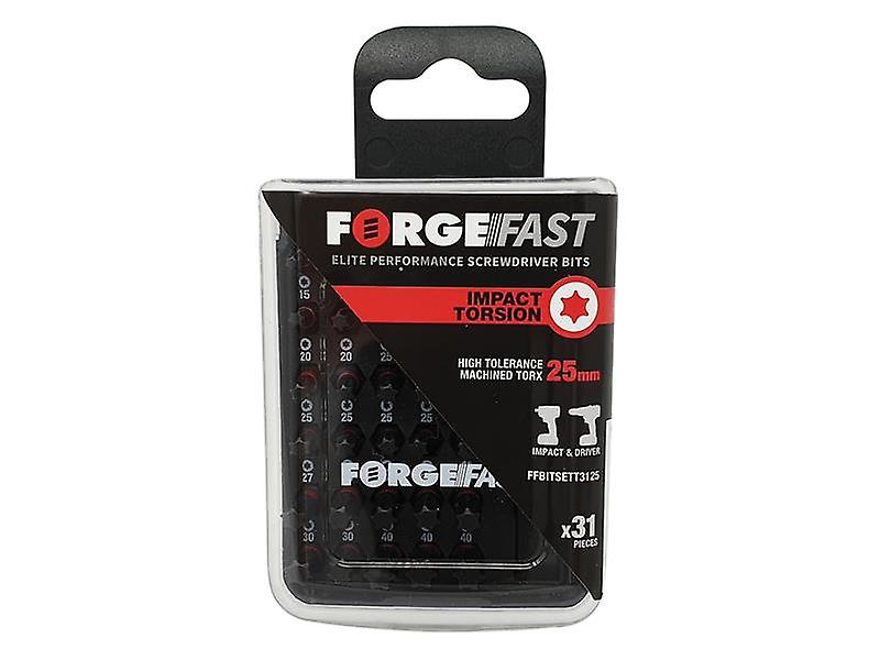 ForgeFix ForgeFast TORX® Compatible Impact Bit Set， 31 Piece FFBITSETT3125