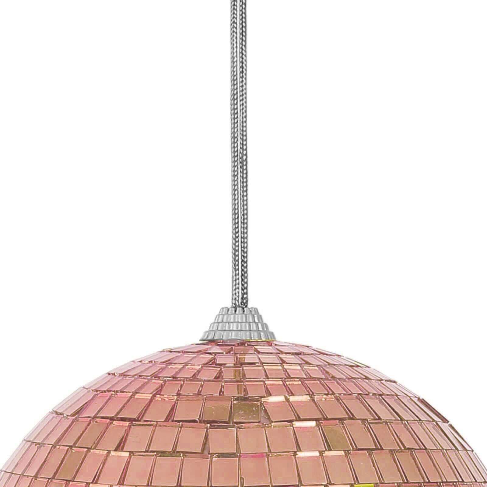 4 Pack Rose Gold Foam Disco Mirror Ball With Hanging Strings, Holiday Christmas Ornaments 6