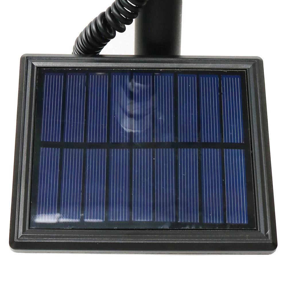 Hampton Bay Solar 50 Lumens Black Outdoor Integrated LED Flag Pole Light WeatherWaterRust Resistant 91932