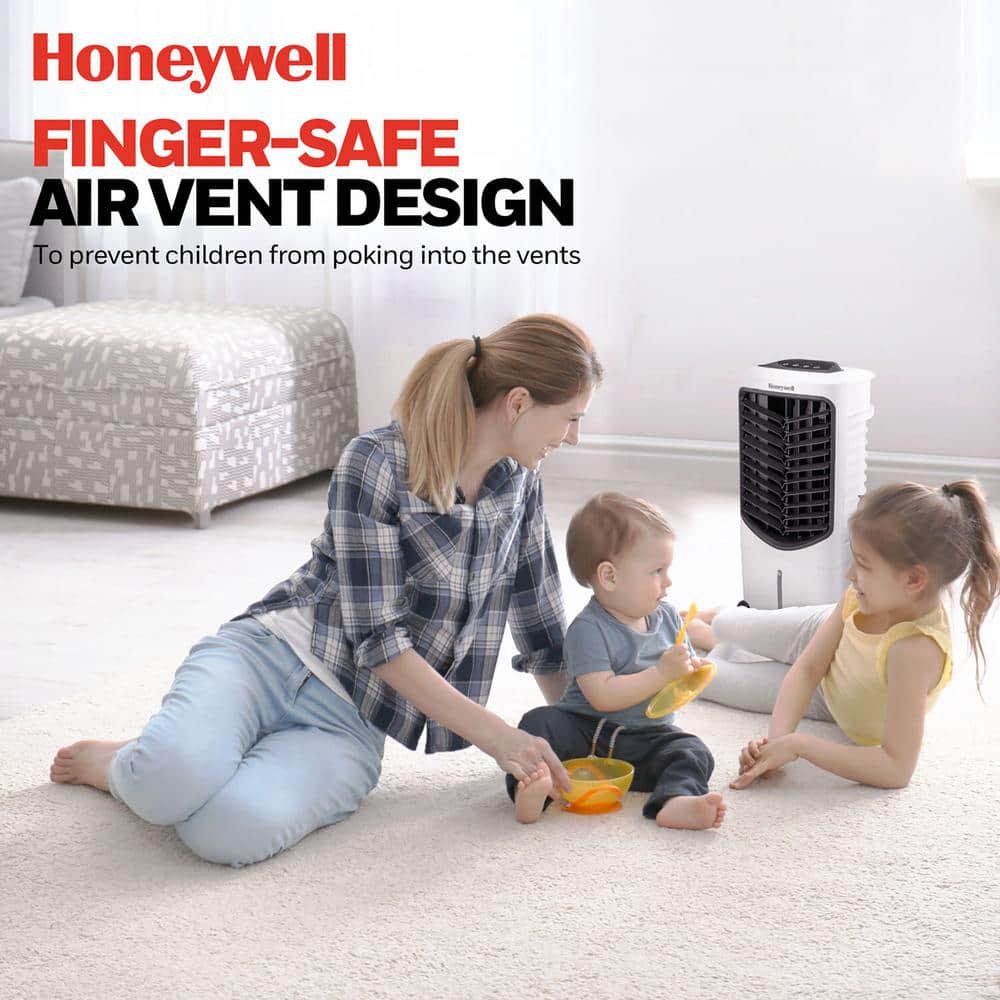 Honeywell 200 CFM 3 Speed Portable Evaporative Air Cooler Quiet Low Energy Compact Spot Fan and Humidifie