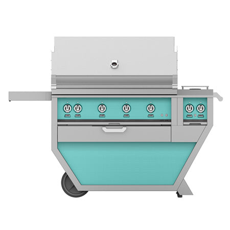 Hestan 60 Deluxe Outdoor 42 Grill With Double Side Burner With Color & Burner Options