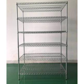 HDX 6-Tier Commercial Grade Heavy Duty Steel Wire Shelving Unit in Chrome (48 in. W x 72 in. H x 24 in. D) HD32448RCPS