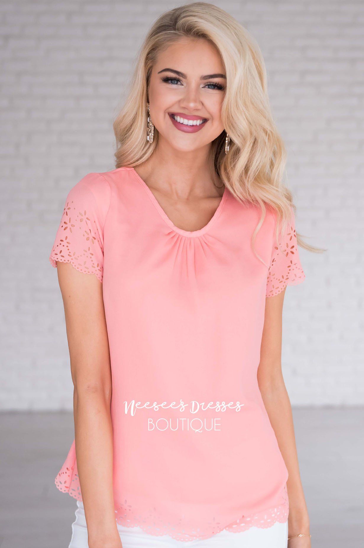 Living In The Moment Eyelet Blouse