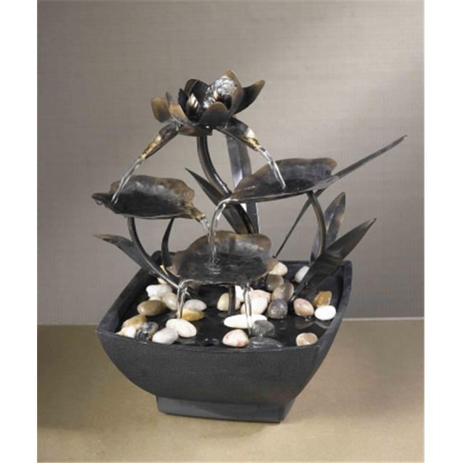 Fountain Cellar FCT006 Cadono Metal Leaves Tabletop Fountain