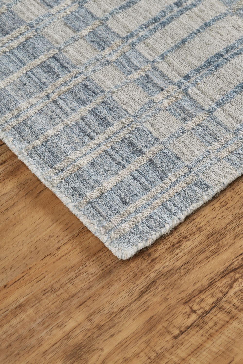 Odami Hand Woven Blue and Gray Rug by BD Fine