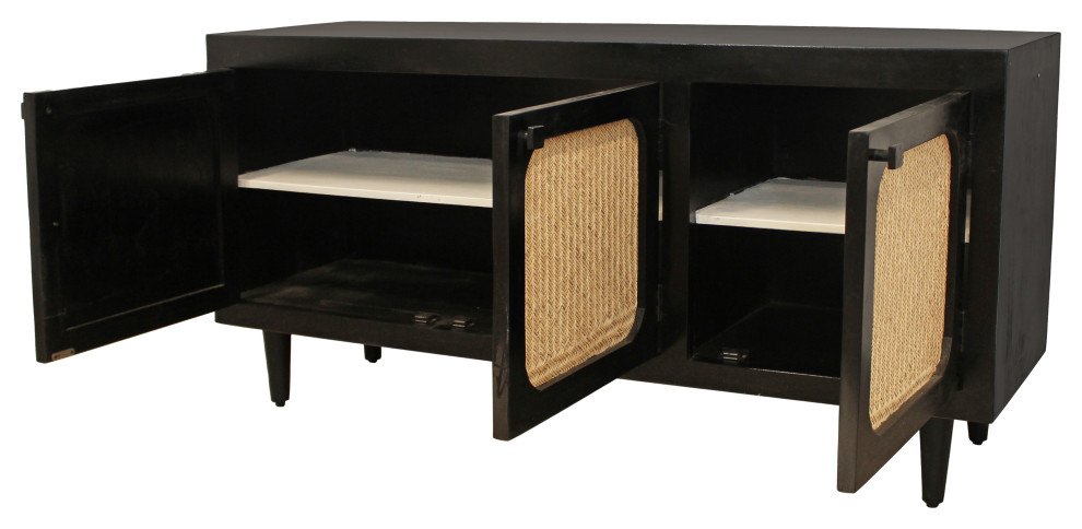 Navice 3 Door Plasma Stand   Midcentury   Entertainment Centers And Tv Stands   by Moti  Houzz