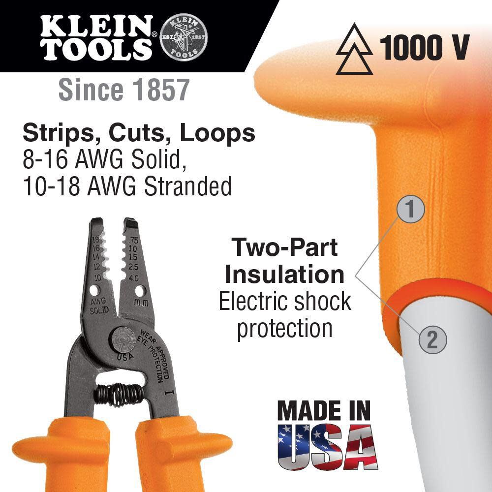 Klein Tools Insulated Wire Stripper and Cutter 11045INS from Klein Tools