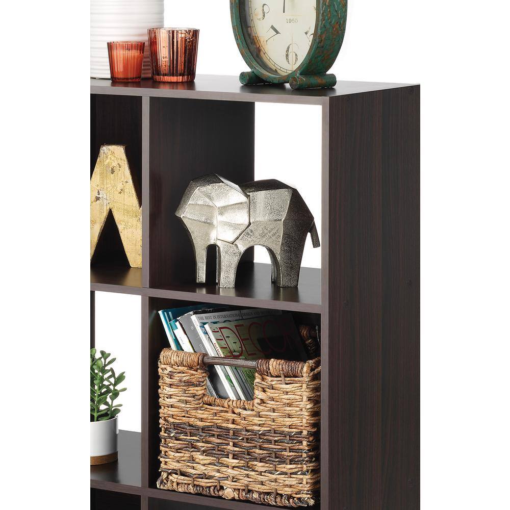 35 in. H x 35 in. W x 11 in. D Espresso 9-Cube Organizer 64228859ESPRBB