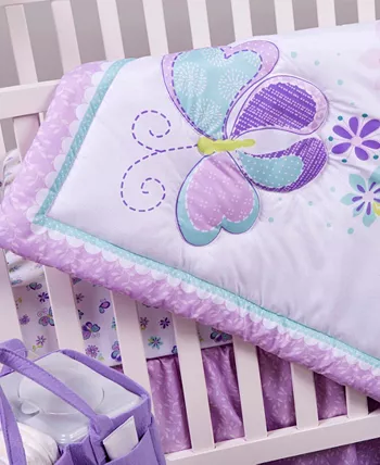 Trend Lab Sammy and Lou Butterfly Meadow 4 Piece Crib Bedding Set