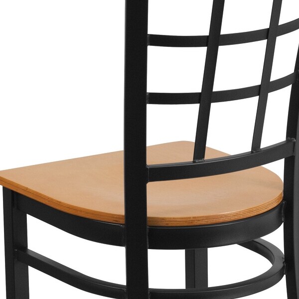 Steel Window Back Restaurant Chair - 16.5