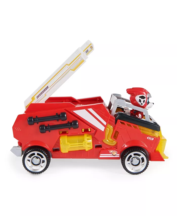 PAW Patrol The Mighty Movie  Firetruck Toy with Marshall Mighty Pups Action Figure