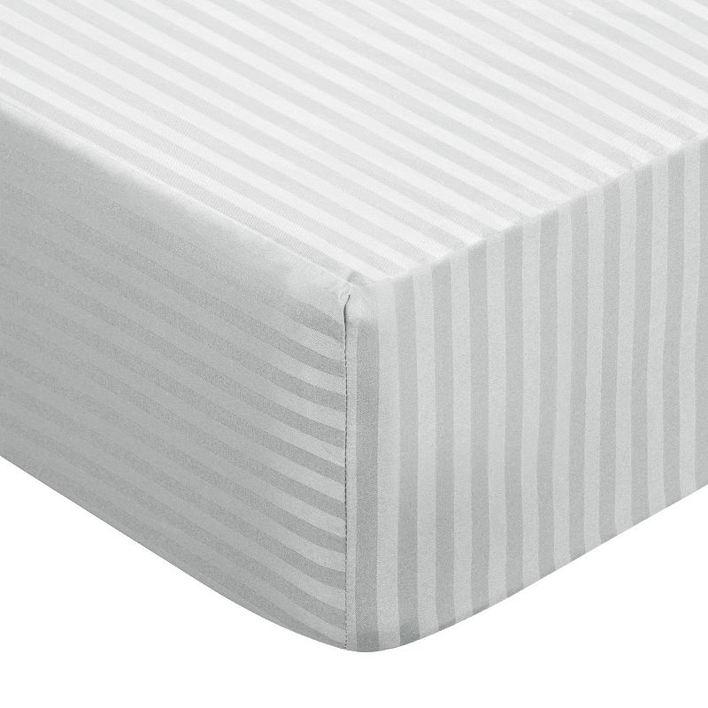 100gsm Polyester Striped Soft Fitted Sheets Deep Pocket 16 Inch， 39w X 75l