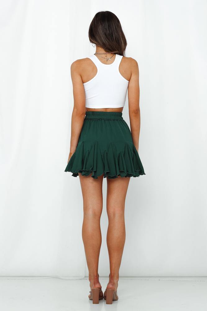 Live For Danger Skirt Forest Green