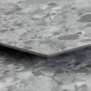 Lucida Surfaces MosaiCore Gray Quartz 28 MIL x 12 in. W x 10 in. L Glue Down Waterproof Vinyl Tile Flooring (12.3 sqftcase) SC-4152