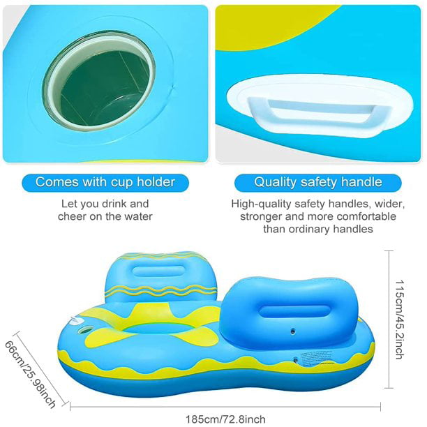 X XBEN Swimming Pool Floats for Adults, Large Inflatable Pool Rafts Chair Float, Multi-Purpose Floating Lounge Chair, Portable Water Hammock Floaties with Mesh Bottom for Adults,Kids