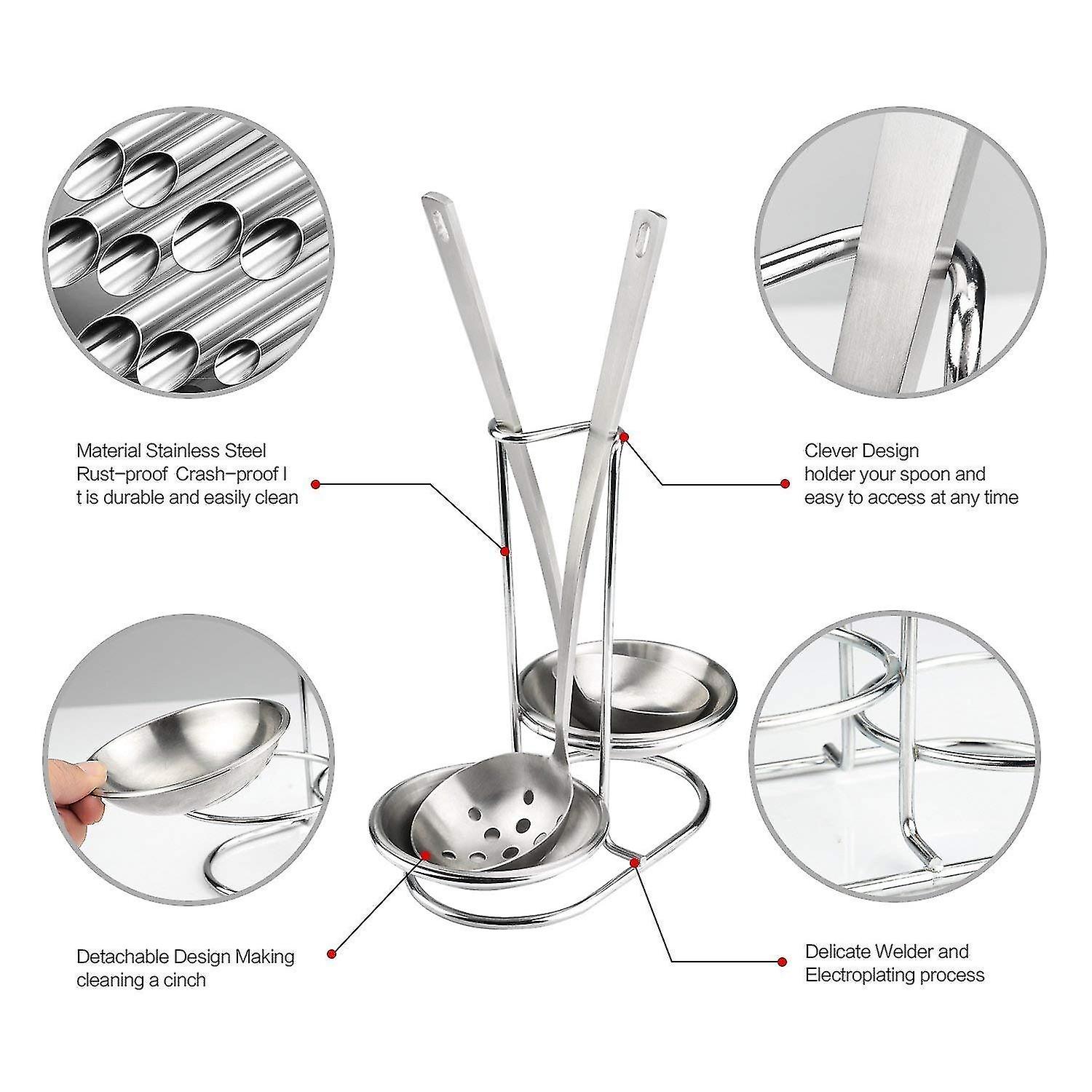 Stainless Steel Spoon Holder，long Handle Vertical Ladles Holders