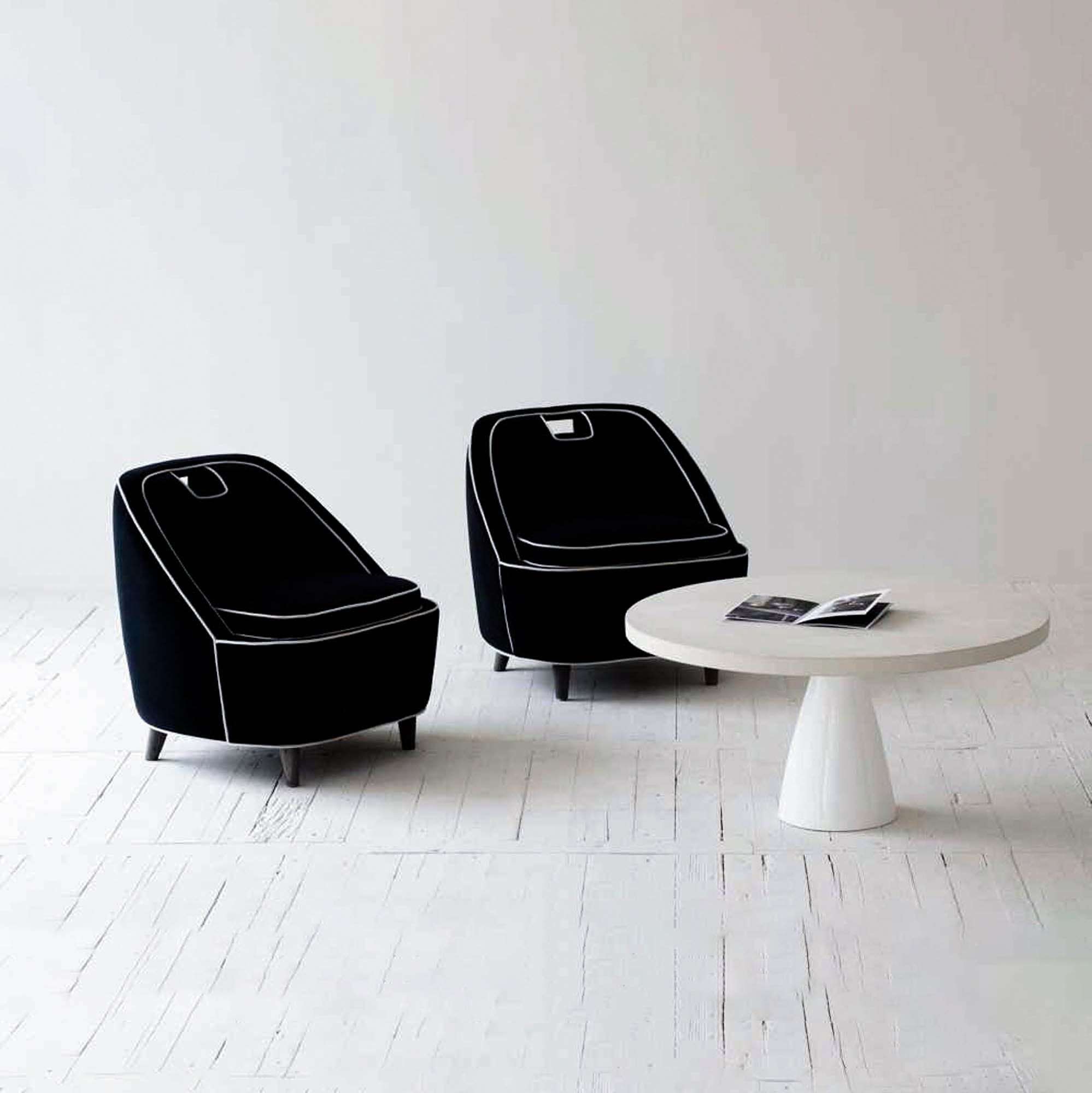 Ebony Club Chair - Black