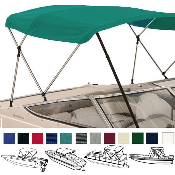 EliteShield 4 Bow Bimini Top Boat Cover Teal 4 Bow 96