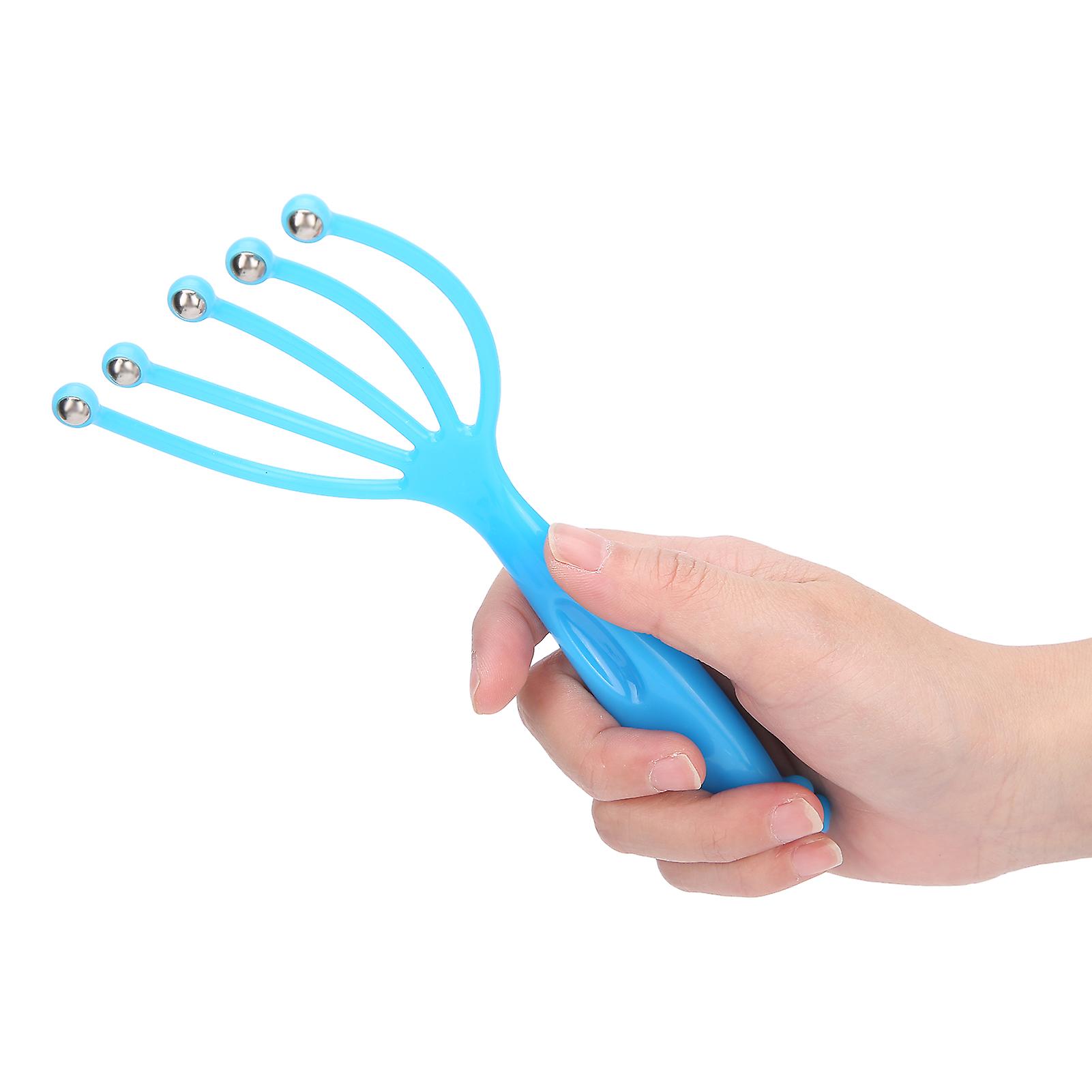 Scalp Massager Handheld Deep Relaxation Fatigue Relieve Head Scalp Massager Toolblue