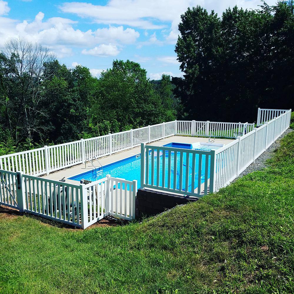 Weatherables Captiva 4 ft. H x 8 ft. W White Vinyl Pool Fence Panel PWPO-3-4X8