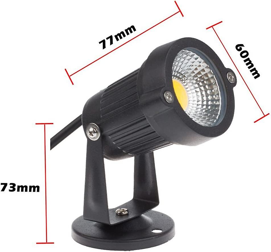 1pcs Cob Led 5w 220v Spotlight Adjustable Garden Patio Lights，4000k，warm White