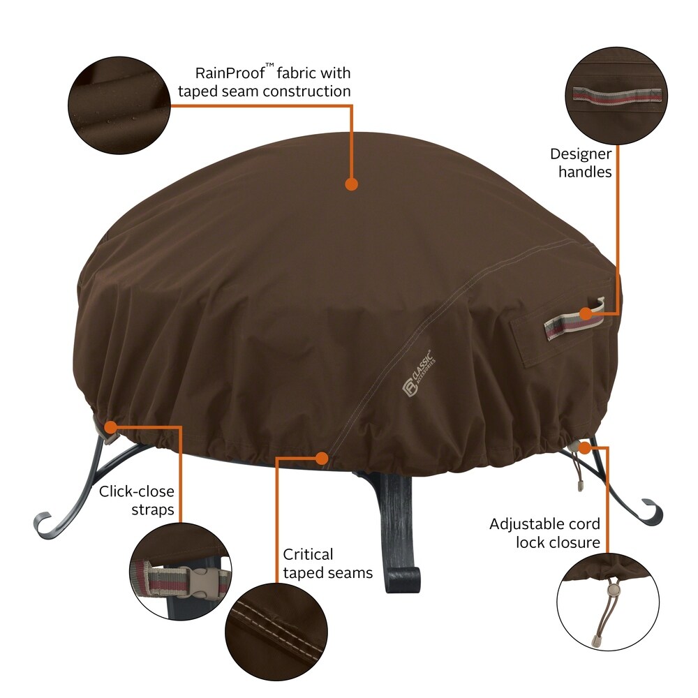 Classic Accessories Madrona Waterproof 44 Inch Round Fire Pit Cover