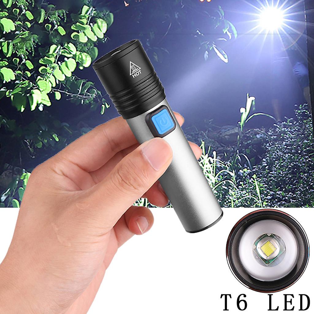 Bicycle Flashlight Zoomable T6 Led Focus Rechargeable Tactical Torch Flashlight Work Light Headlamp Camp