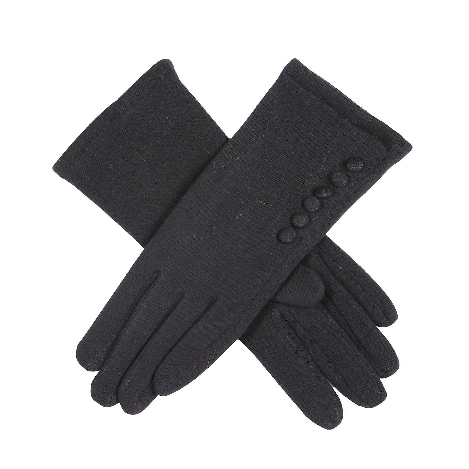 Women  thermal long-length gloves with button trim