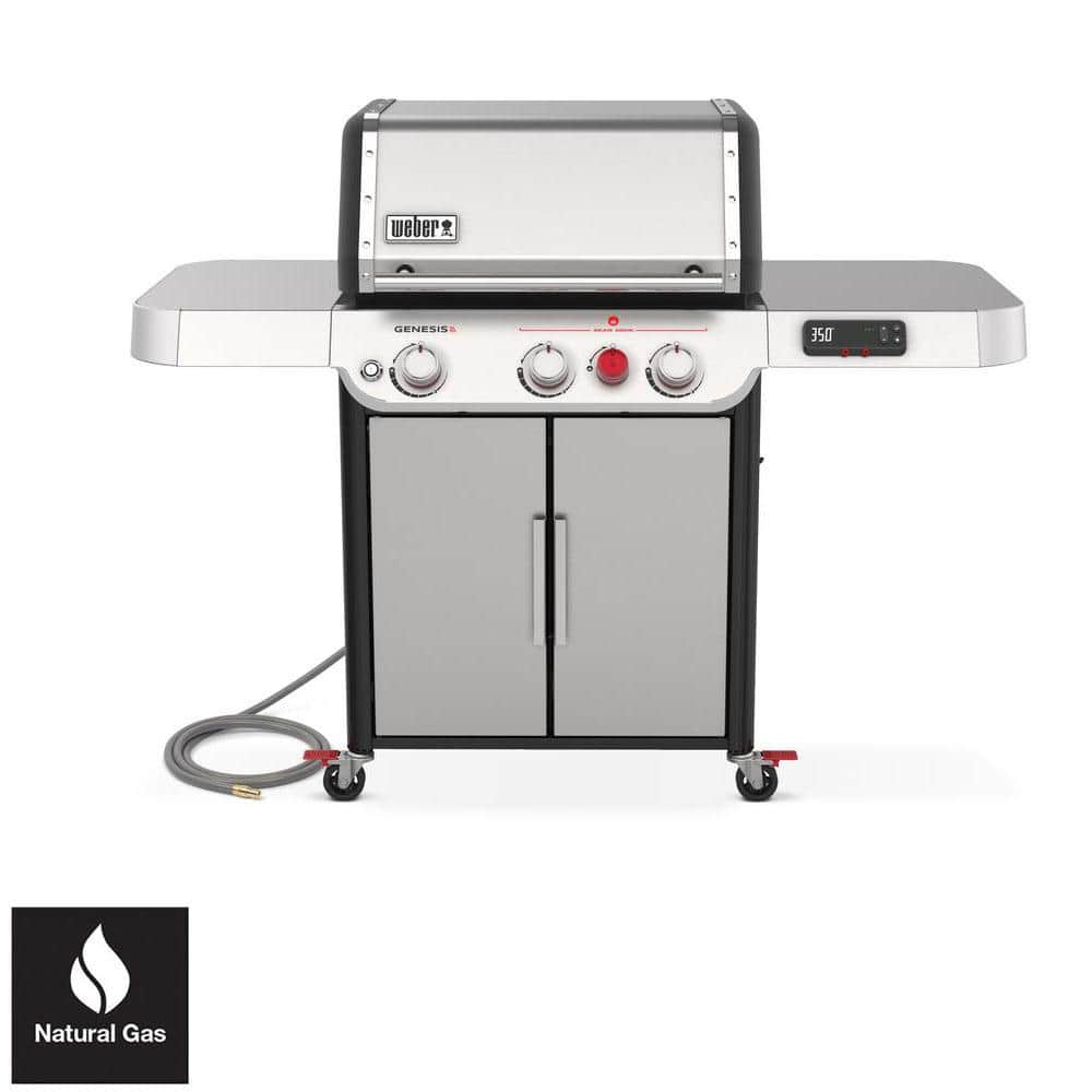 Weber Genesis Smart SX-325s 3-Burner Natural Gas Grill in Stainless Steel with Smart Technology 37500001